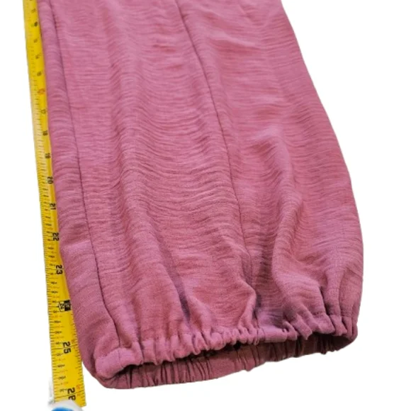 Mauve Pink Sleevless Gathered Waist Jumpsuit With Pockets - Picture 13 of 15